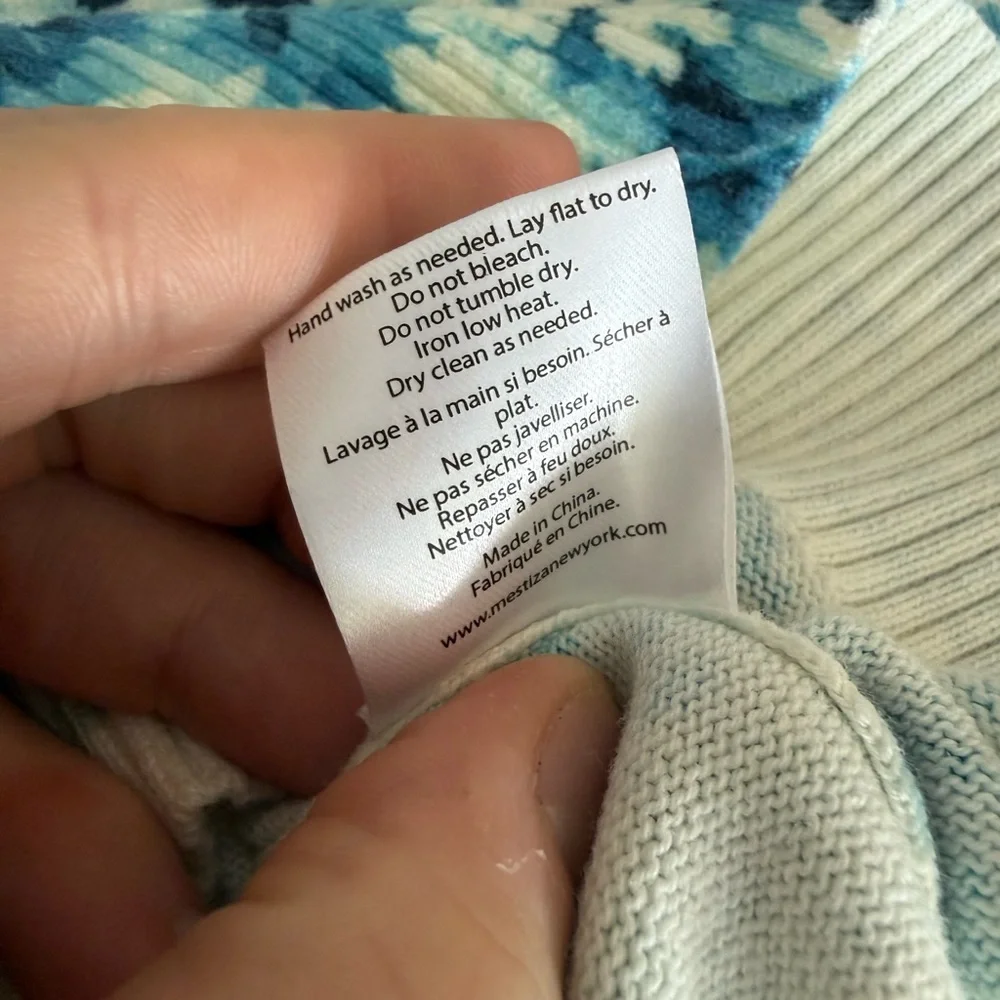 NWT Mestiza Phoebe Blue Toile Scenic Knit Sweater Storybook - Picture 9 of 11